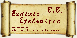 Budimir Bjelovitić vizit kartica
